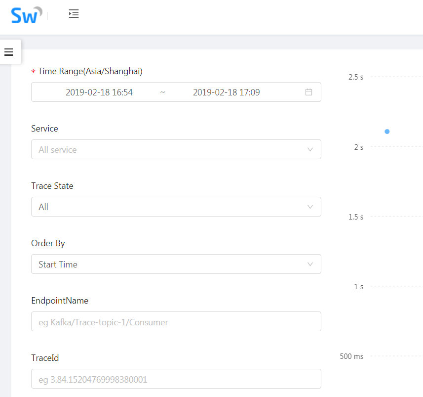 skywalking trace query